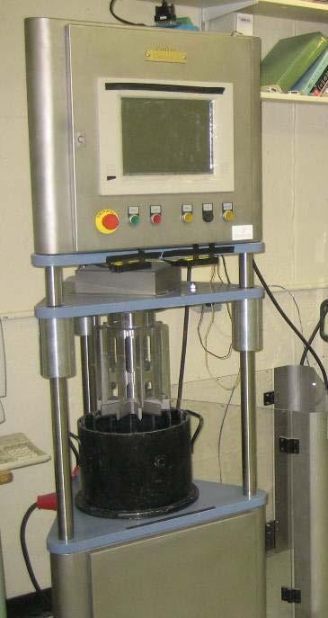 4.3.2 ConTec Viscometer 5 for Concrete Description - The Contec viscometer 5 (Figure 14) is a wide gap concentric cylinder rheometer with an inner cylinder radius of 1 mm and an outer cylinder radius