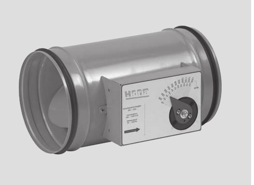 Mechanical flow-rate controller MRP-3 (Circular) Description The circular mechanical flow-rate controller provides a constant volume flow rate in ventilation and air conditioning installations.