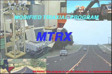 Figure 1. MTRX Opening Screen. three or four. By default, the program initially assumes three pavement layers, as indicated in Figure 2. To specify four layers, simply click on 4 Layers to select it.
