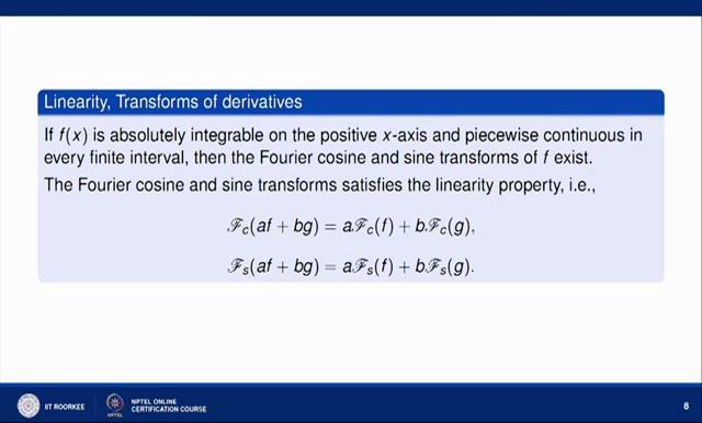 (Refer Slide Time: 08:57) Now, Fourier transforms also satisfy some properties. What are they?
