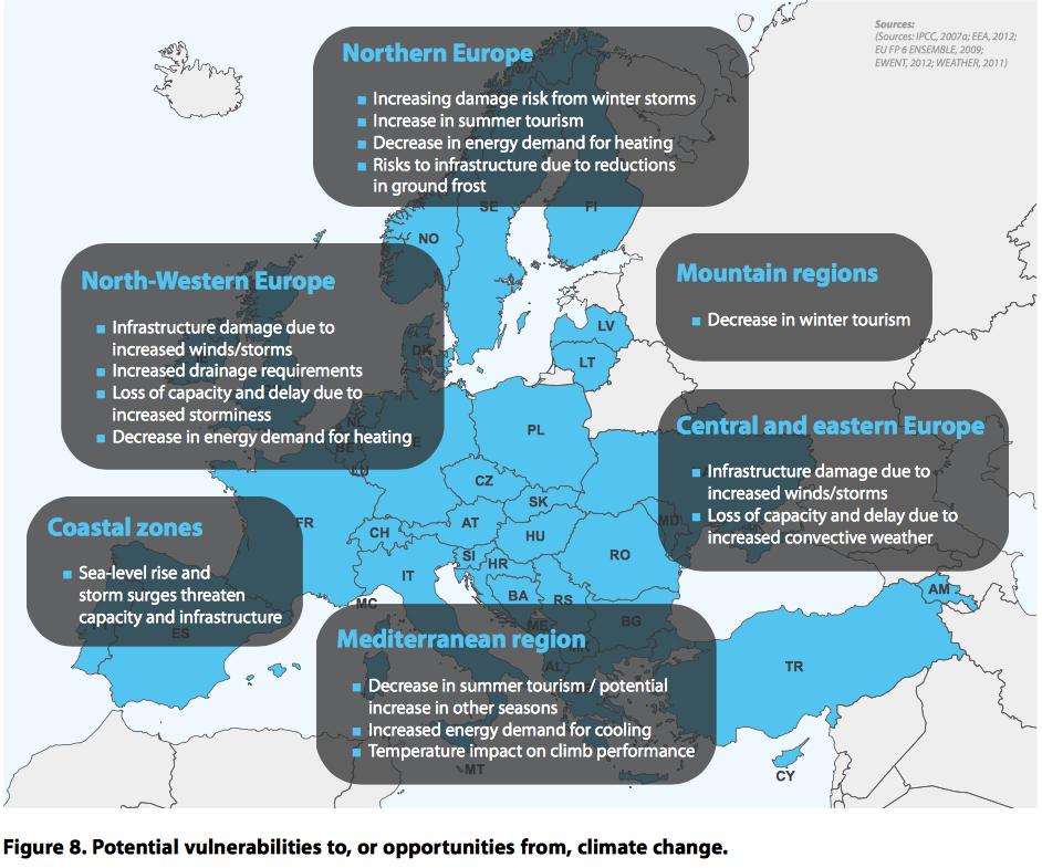 Winter Weather and climate change Snowfall will generally decrease throughout Europe although there may be heavy snow events in new areas and an increase in more-challenging wet snow conditions.