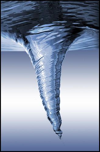 Quantised vortex. When water rotates in a bucket, is looks like this: We call this a vortex. It is difficult to imagine a vortex like this can only rotate at certain speeds.