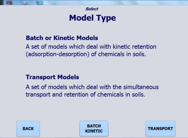 Types of Models In this software package, two classes of models are presented.