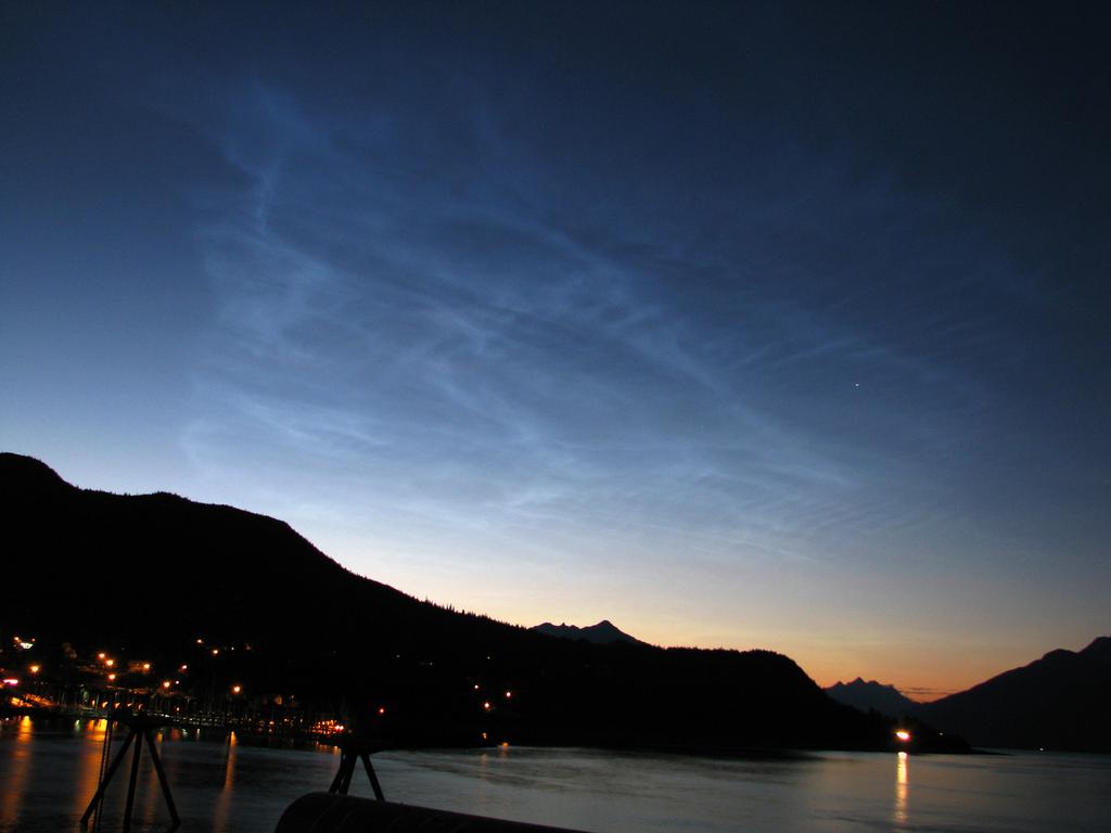 Noctilucent cloud: can be found around 75-85 km (just below the mesopause) over the summer pole between 50-70 N/S.