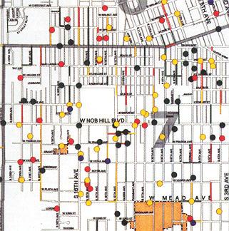 A transit department produces maps of bicycle
