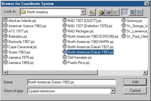 There are three ways of defining a coordinate system: using a predefined coordinate system stored as a.
