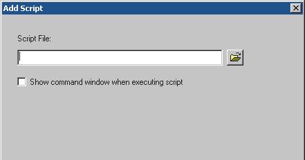 5. Click the Browse button to select a Script File.