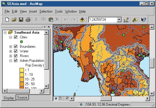 ArcMap ArcMap lets you create and interact with