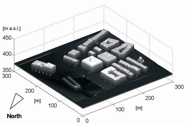data (building footprints) and 3-D LiDAR