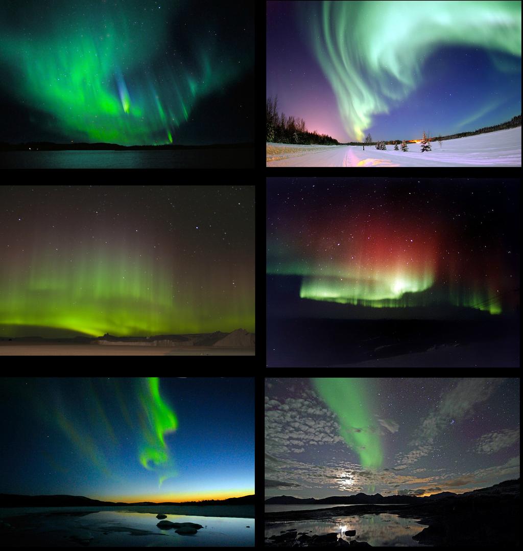 The Magnetosphere Auroras - a glowing region in the atmosphere caused by charged particles from the sun.