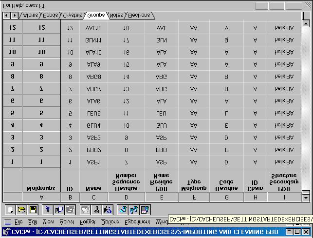 Chapter 2 - Importing and Cleaning Protein Crystal Structures Choose the Groups tab in the workbook.the Groups worksheet appears NOTE This is just one technique for deleting Chain B and C.
