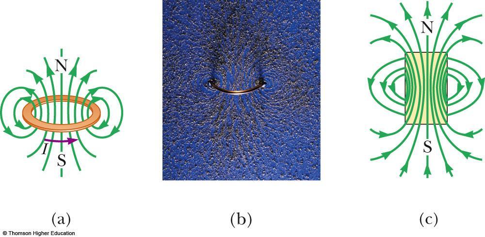 Magnetic Field Lines for a Loop Figure (a) shows the magnetic field lines surrounding a current loop