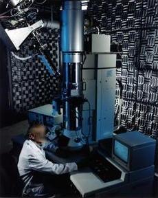 To observe extremely small specimens, an electron microscope is used An electron microscope forms an image of a