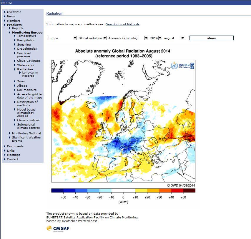 Downstream Application; Example WMO Regional Climate Centre RA VI http://www.dwd.