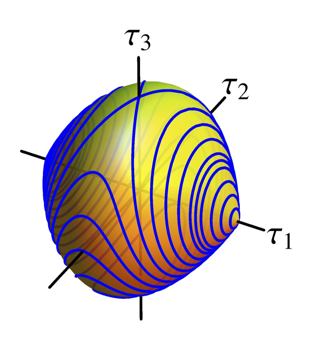 Invariant Tori in the Lunar Problem 381 In Figure 4 we depict the flow of (27) on the twice-reduced space when N is near zero. The space TL,0 has two singularities at the points (±L,0,0).