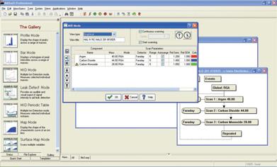 1 ppm to 100 %. The software can be used in either single stream mode or multi-stream mode for use with multi-stream gas selection valves with up to 80 streams.