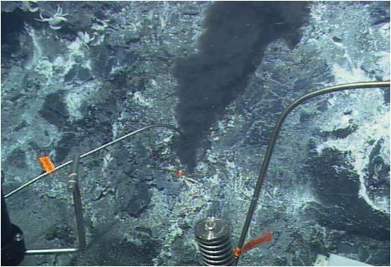 and just after eruptions nascent chimney systems black smoker a few months after eruption intense focused flow but no