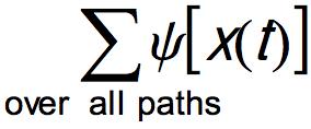 THE QUANTUM MECHANICAL AMPLITUDE Feynman: Each path has a corresponding probability amplitude.