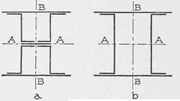 Fig. 46. 70. Cross=sections of Columns. Wooden columns are usually solid, square, rectangular, or round in section; but sometimes they are "built up" hollow.