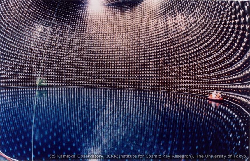 observation of solar neutrinos, atmospheric neutrinos and man-made neutrinos.