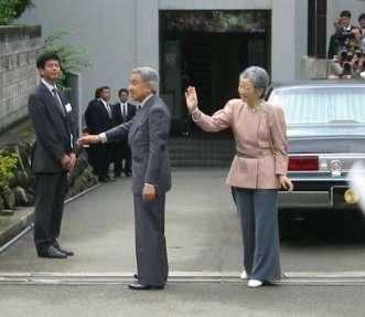greeting the Emperor and Empress of