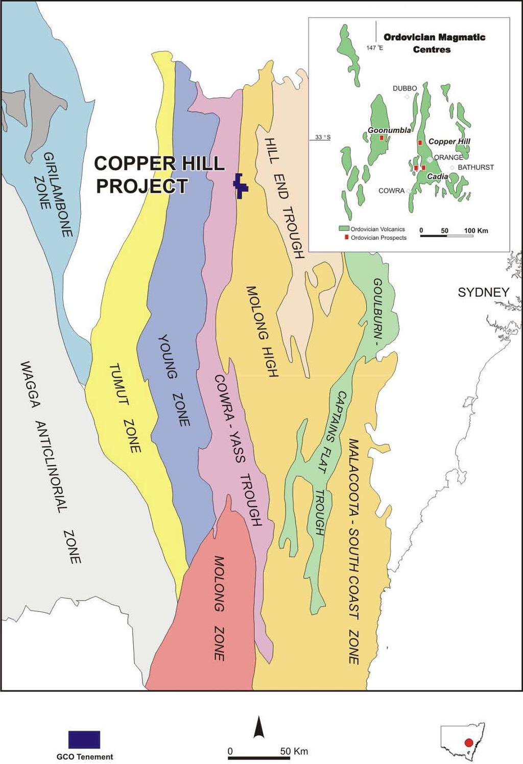 Tectonic setting of porphyry copper-gold mineralisation in the Macquarie Arc R.