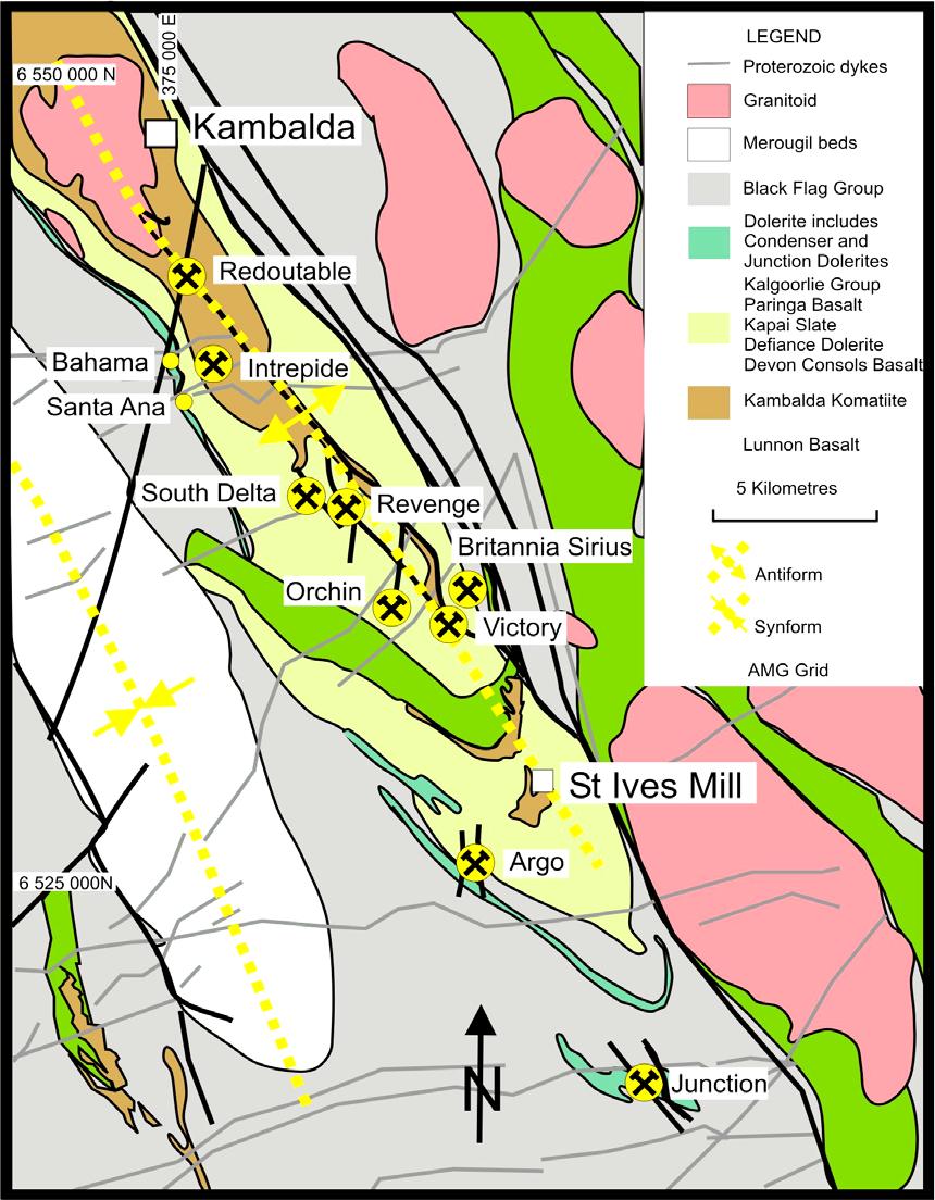 Junction Deposit Orogenic lode-gold deposit within St Ives gold camp Located in Kambalda Domain of Kalgoorlie Terrane Hosted by differentiated dolerite sill