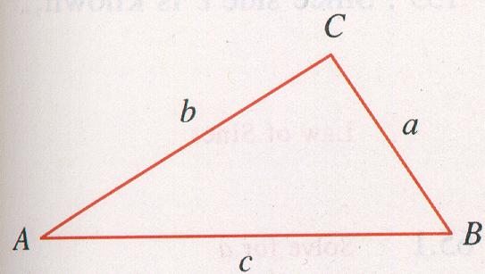 3 The Laws of Sines and Cosines (skip) We give these two important laws and some of their applications without proof.