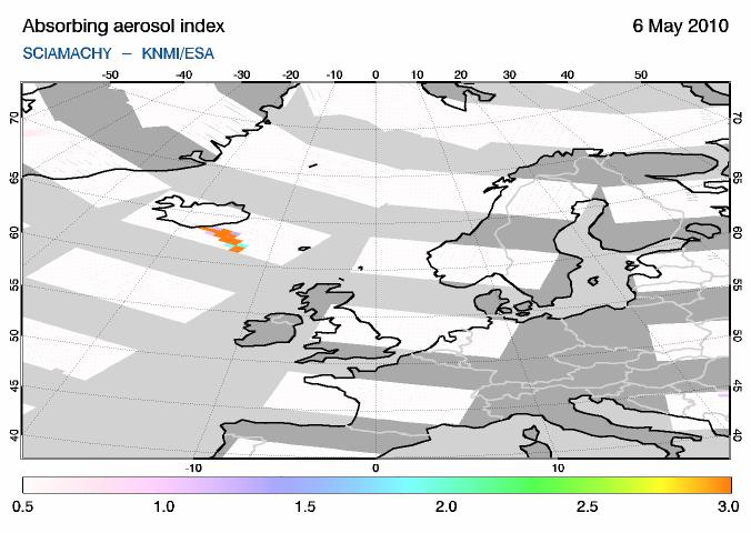 Absorbing Aerosol Index Absorbing aerosol index (AAI) is calculated based on the measured reflectances at 340 and 380 nm and indicates for the presence of elevated absorbing aerosols (volcanic ash