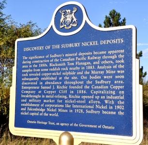 Within a few years many more discoveries were made and Sudbury became Canada s first major mining camp.