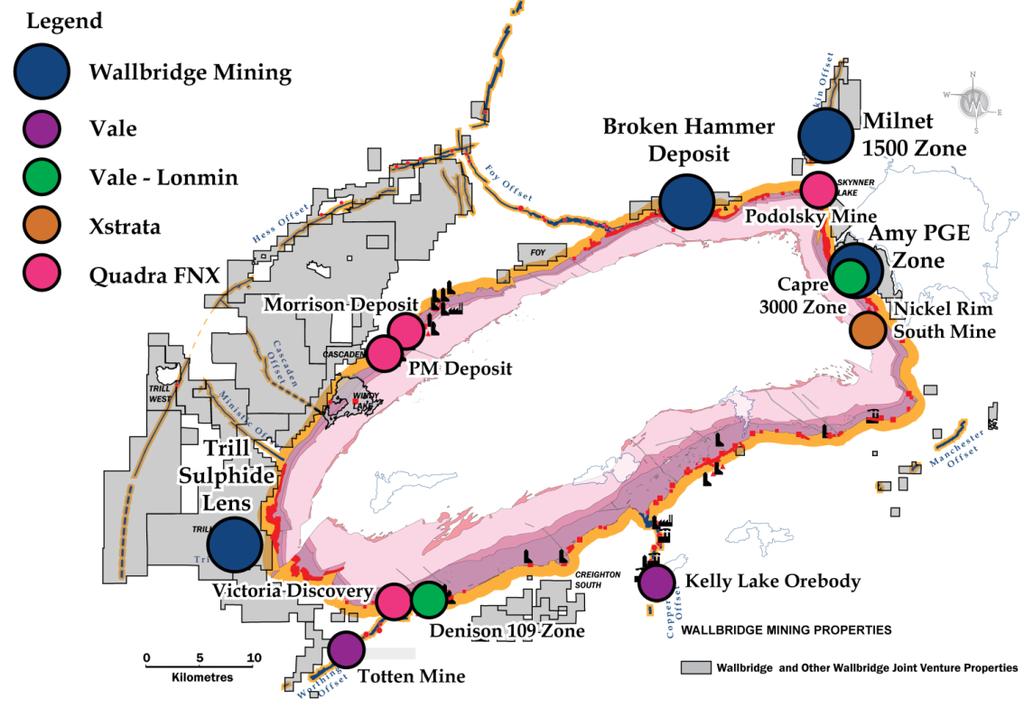THE WALLBRIDGE OPPORTUNITY Secure Mining Jurisdiction- Surrounded by Polymetallic (PGM, nickel, copper and gold) Producing Mines Currently a Small Producer Generating Cash Flow Broken Hammer open