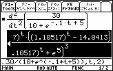 This can be found b hand or b using the calculator command d(*(0-ln()),) obtained b pressing the kes nd 8 ( * ( 0 - nd ) ), ) ENTER Figure 5 as shown in Figure 5. The result is R () = 9 - ln().