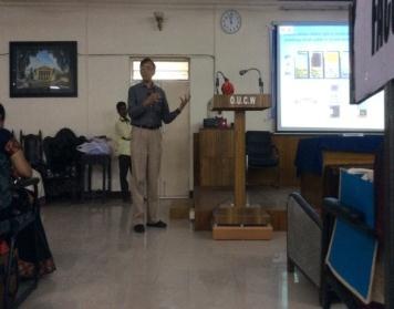Prof. Uday Maitra, has delivered a talk on Applications of a soft photo luminescent material for