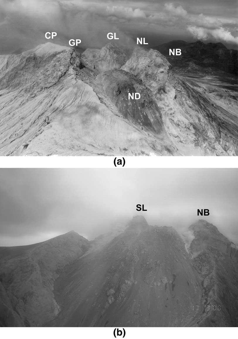 S.A. Carn et al. / Journal of Volcanology and Geothermal Research 131 (2004) 241^264 245 Fig. 2. (a) View of the young N99 dome (ND) on 16 December 1999.
