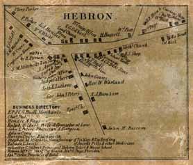 Hebron Map of Tolland