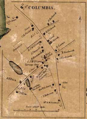 Columbia Map of Tolland