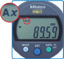 BSOLUTE Digimatic Indicator ID-C Calculation : f(x) = x Mounting the ID-C on a measuring fixture and setting the multiplying factor "" (between 0,0001 and