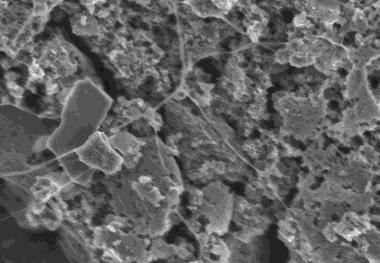 SEM images of catalyst films before (a-c) and after