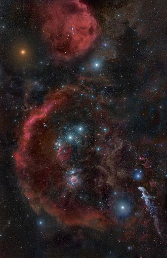 Giant Molecular Cloud Complex in Orion Both emission and dark (dust