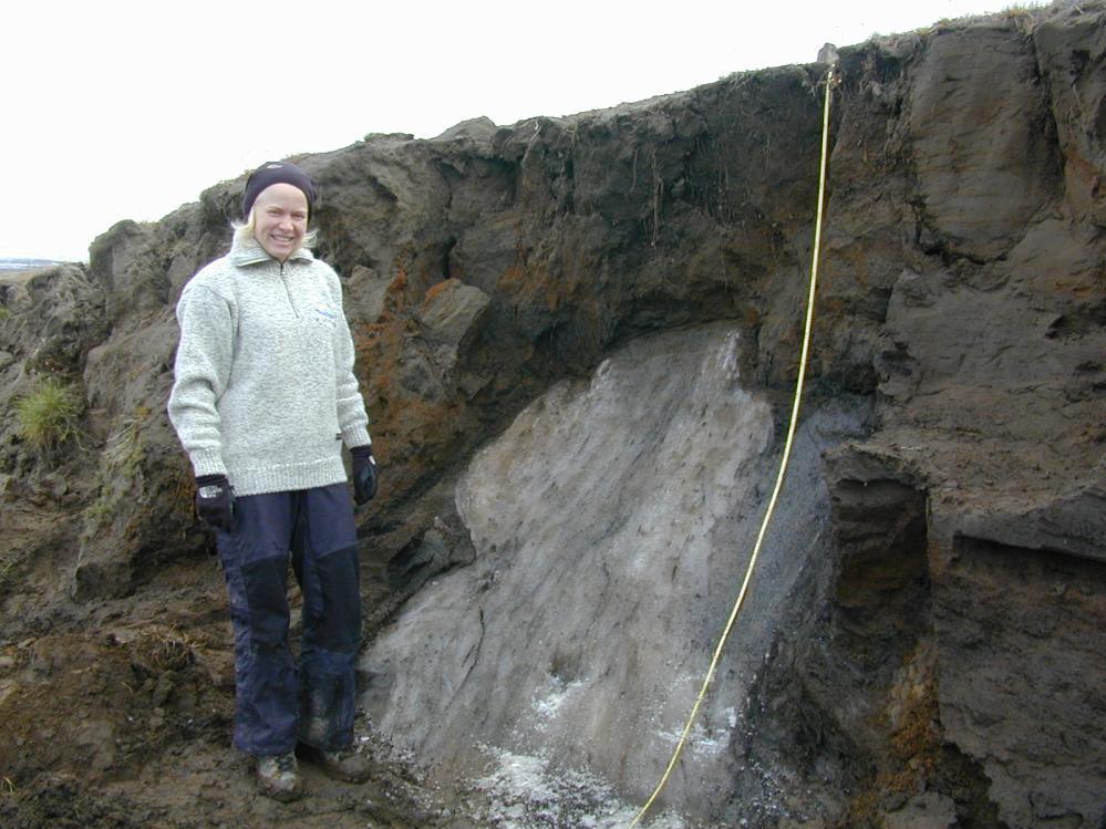 periglacial processes - pingo formation Svalbard, with