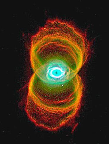 5 The Hourglass Nebula, 8,000 light years away, has a