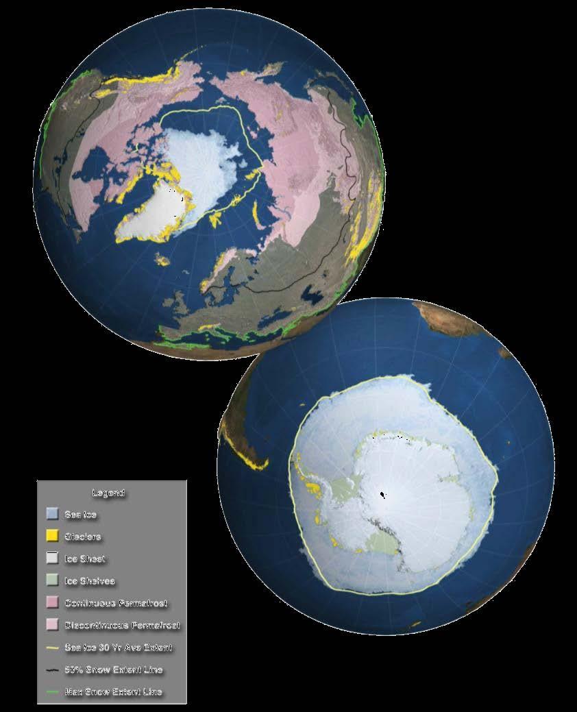 The Cryosphere The cryosphere, comprising snow, river and lake ice, sea ice,