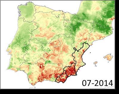 However, the average soil water content in the Castellon and Valencia provinces, for the