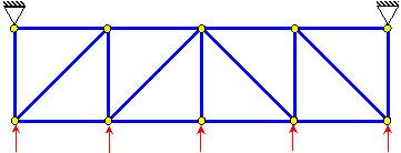 For the trusses in Figures 1.14a, b & c, we have: Figure. 1.14a Determinate truss 1.14a: m = 17, n = 10, and r = 3.