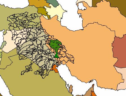 Karkheh river basin in Iran Location