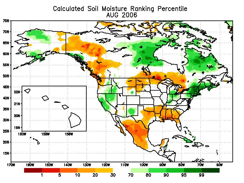 1951-2001 base period) Satellite-based indices Vegetation Health Index (VHI) VegDRI (eventually) Modeled Soil Moisture