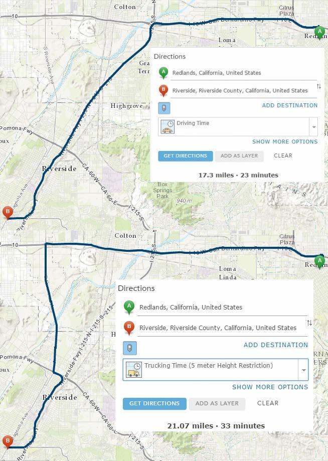 Demo Directions with custom travel modes Find best route for a
