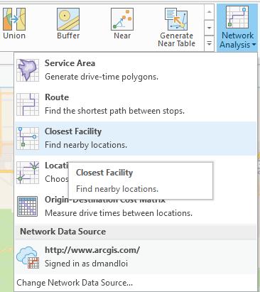 Using Closest Facility service Use Closest Facility analysis layer in ArcGIS Pro Use Find Nearest analysis