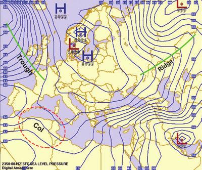 6 >> Weather Threat For VMC Flights air masses the front may be weak. Warm air follows a warm front and cold air follows a cold front.