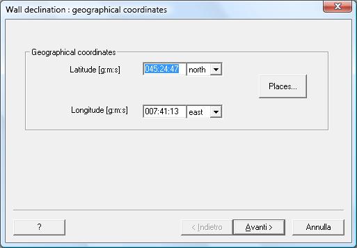 Follow the following steps to compute the declination with Orologi Solari. Run the program, select Tools and Wall declination.